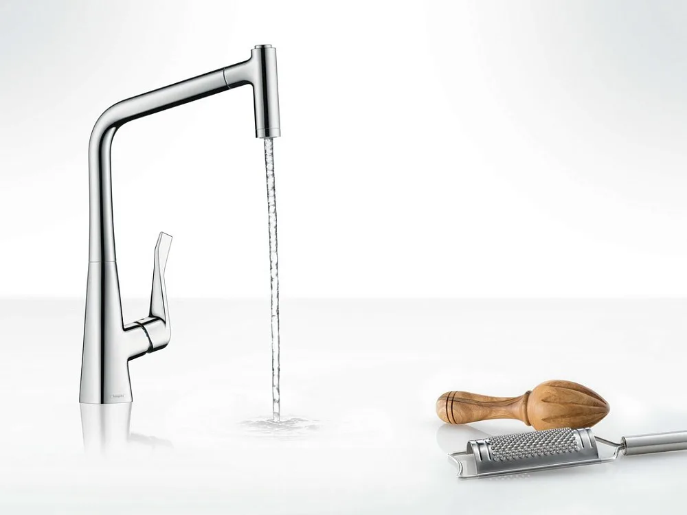 Смеситель для кухни Hansgrohe Metris 14820000 Sancos — официальный сайт