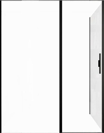 Душевой уголок Allen Brau Priority 160x90, профиль черный браш, стекло прозрачное