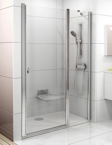 Душевая дверь в нишу Ravak Chrome CSD2-120 Transparent, профиль сатин