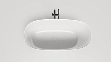 Ванна из искусственного камня Salini Sofia S-Sense 150x75 см, отдельностоящая, белая, овальная, с до