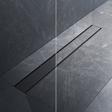 Душевой трап (лоток) AM.PM PrimeFlow Tile 70 см, черный матовый