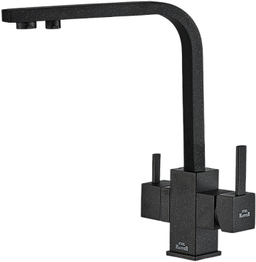 Смеситель для кухни Zorg Steel Hummer SH 905 BLACK черный металлик