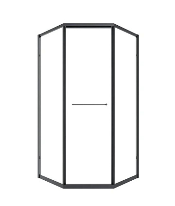 Душевой уголок Timo TTSS-100/03C-8L 100x100 см, профиль черный, стекло прозрачное