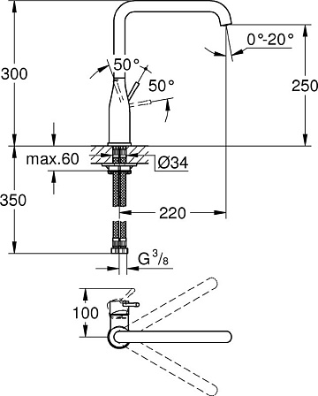 Смеситель для кухни Grohe Essence 30269DC0