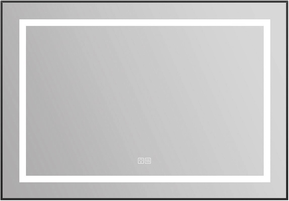 Зеркало BelBagno Kraft SPC-KRAFT-985-685-TCH-WARM-NERO черное, с подогревом