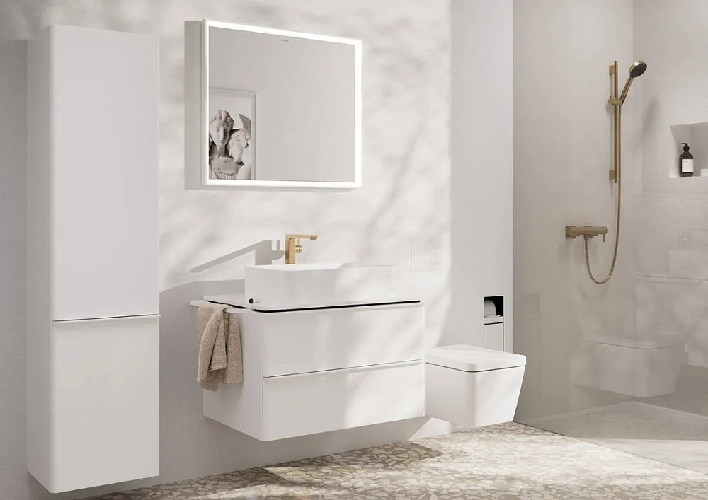 Смеситель для раковины Hansgrohe Tecturis E 240 Fine 73070140 шлифованная бронза Sancos — официальный сайт