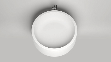 Ванна из искусственного камня Salini Isola S-Sense 200x200 см, отдельностоящая, матовая белая, кругл