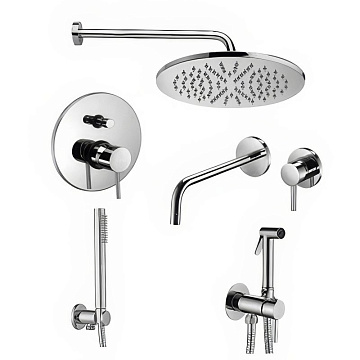 Комплект для ванной Paffoni Light KITZLIG015CR006 С ВНУТРЕННЕЙ ЧАСТЬЮ, хром
