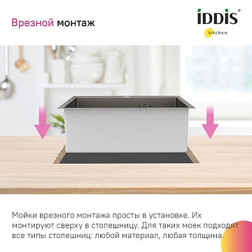 Мойка кухонная IDDIS Haze HAZ59GMi77 графит