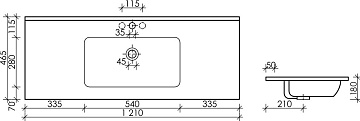 Мебельная раковина Ceramicanova Element CN7006 120