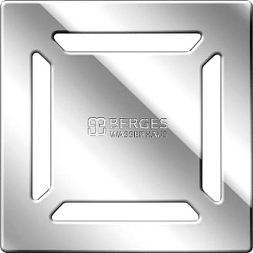 Душевой трап Berges Platz Norma 091058, 10x10 см, хром