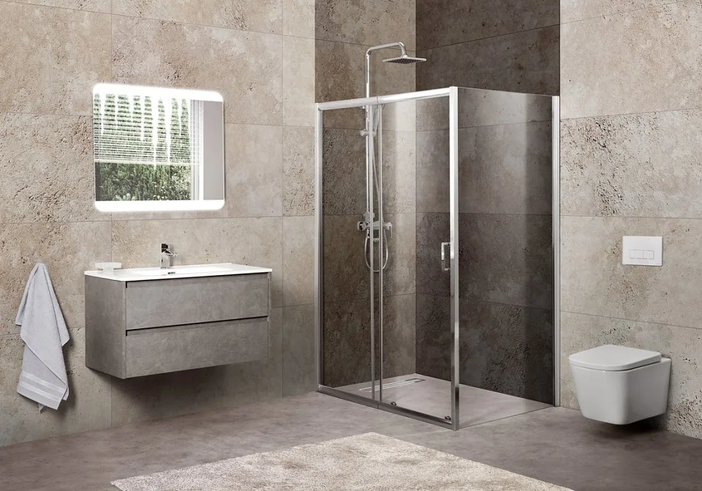 Душевой уголок BelBagno Unique UNIQUE-AH-1-110/125-100-C-Cr Sancos — официальный сайт