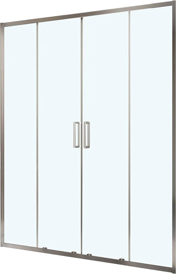 Душевая дверь в нишу BelBagno Luce BF-2-160-C-Cr профиль хром, стекло прозрачное