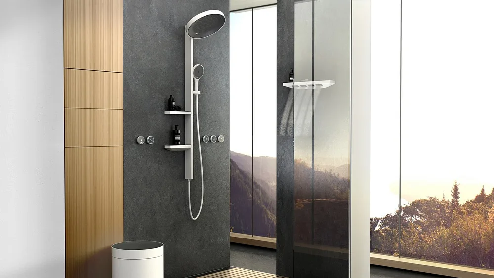 Душевая стойка Hansgrohe Rainfinity 26842700 Sancos — официальный сайт