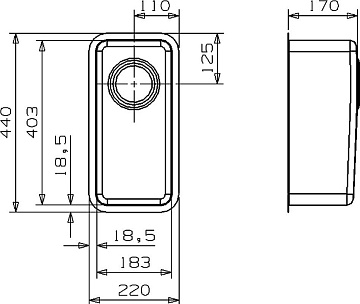 Дополнительная мойка Reginox Kansas Small LUX L 18x40 сталь