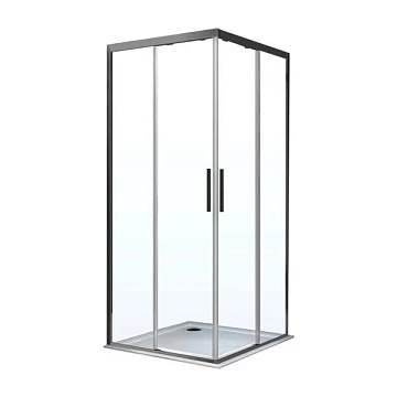 Душевой уголок Vincea Soft VSS-3SO100CLGM 100x100, профиль хром, стекло прозрачное