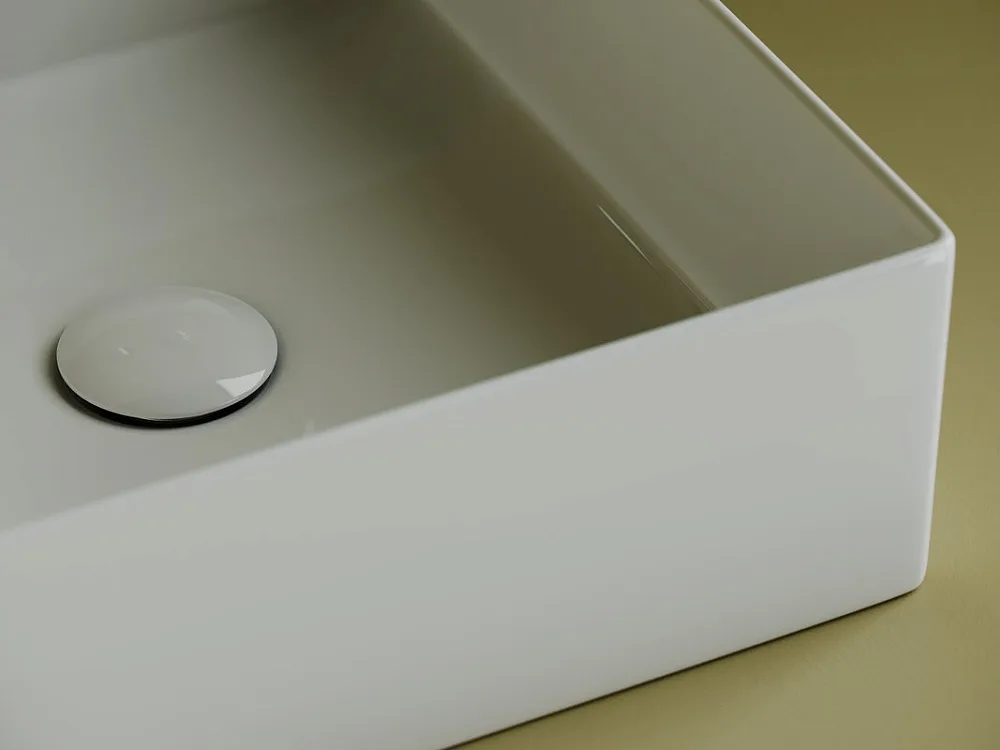 Накладная раковина Ceramicanova Element CN6068 белая глянцевая Sancos — официальный сайт