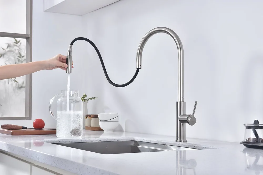 Смеситель для кухни Paulmark Senso Se215180-BS брашированная сталь Sancos — официальный сайт