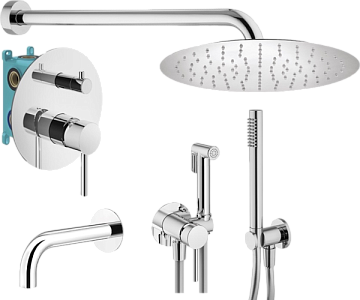 Комплект для ванной Plumberia Selection Ixo KITZXO19CR60 С ВНУТРЕННЕЙ ЧАСТЬЮ, хром