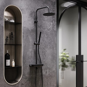 Душевая стойка Damixa Scandinavian Pure 936760300, черная матовая