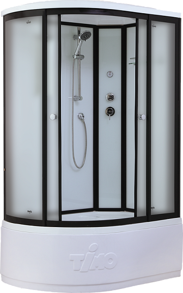 Душевая кабина Timo Standart T-6620BFR Black Fabric R с высоким поддоном