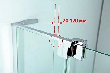 Душевой уголок Cezares Slider SLIDER-AH-1-90-70/80-C-Cr 90х80 см, профиль хром, стекло прозрачное