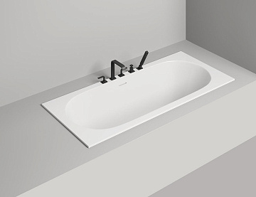 Ванна из искусственного камня Salini Ornella Axis Kit S-Stone 180x80 см, встраиваемая, матовая белая