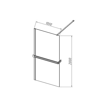 Душевая перегородка Vincea Walk-in HR VSW-4HR100CG 100 см, профиль глянцевый хром, стекло тонированн