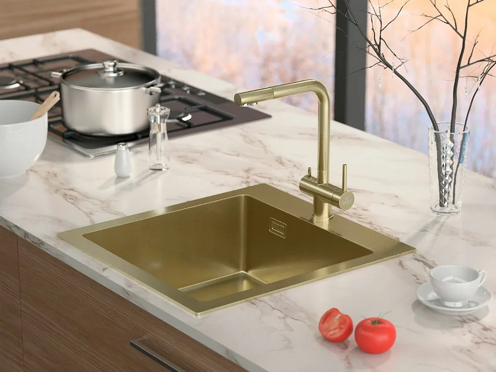 Смеситель для кухни Paulmark Skalen Sk213020-BG Sancos — официальный сайт