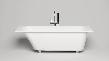 Ванна из искусственного камня Salini Orlanda Kit S-Sense 170x75 см, встраиваемая, матовая белая, на 