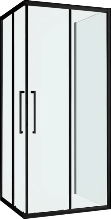 Душевой уголок Abber Schwarzer Diamant AG02080BH-S80B 80x80, профиль черный,  стекло прозрачное