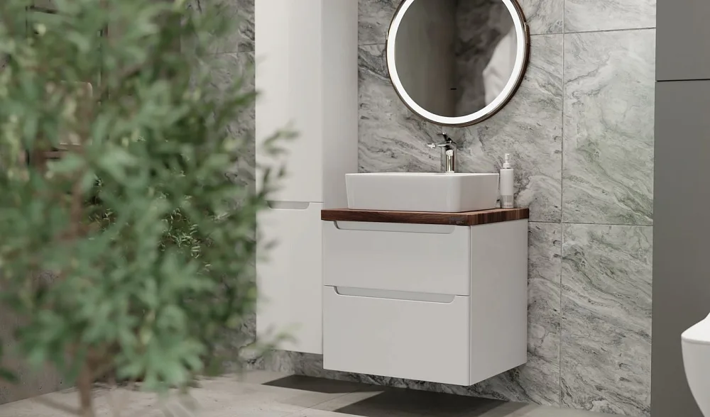 Тумба под раковину без столешницы Jorno Wood 60, белая Sancos — официальный сайт