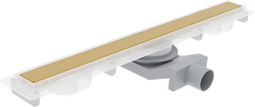 Душевой трап (лоток) Plumberia Selection PSM Modular 90 см, золото брашированное