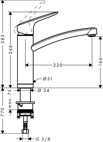 Смеситель для кухни Hansgrohe Logis 71833000