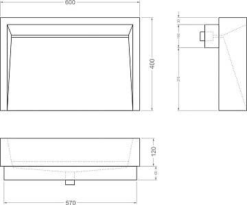 Накладная раковина Uperwood Mariana 291020322 60х40 см, черная