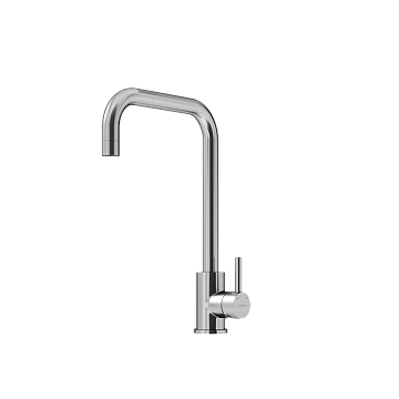Смеситель для кухни Sancos Stainless, с поворотным Г изливом, нержавеющая сталь, SC12002SS