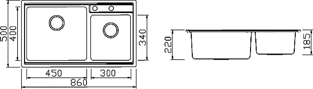 Мойка кухонная Seaman Eco Roma SMR-8650B с клапан-автоматом Sancos — официальный сайт