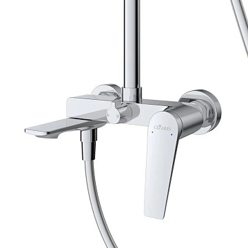 Душевая стойка Cezares Liner CVD-01, со смесителем и изливом, хром