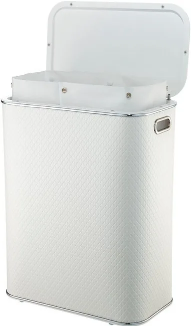 Корзина для белья Geralis NCWH-B белая, хром, стандартная Sancos — Оригинал
