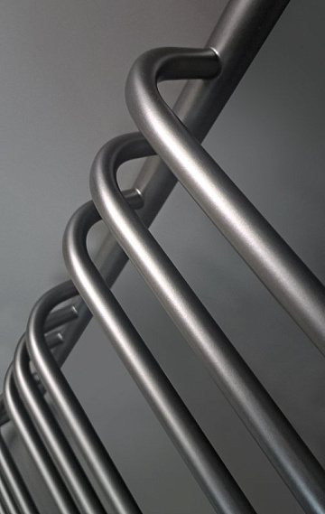 Полотенцесушитель водяной Indigo Brace LBCW100-50PGFM-б/п-60 с полкой, graphite metallic