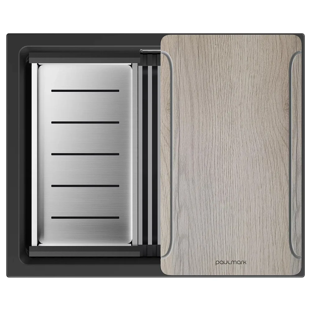 Мойка кухонная Paulmark Lumi-Multi Sink 55 Uni LU-MULTI 55-AN антрацит Sancos — официальный сайт