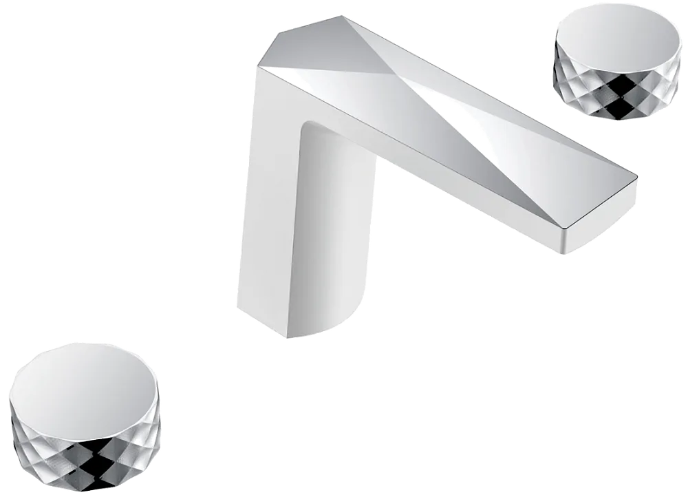 Смеситель для раковины Boheme Venturo 150-WCR-DIAMOND белый, хром Sancos — официальный сайт