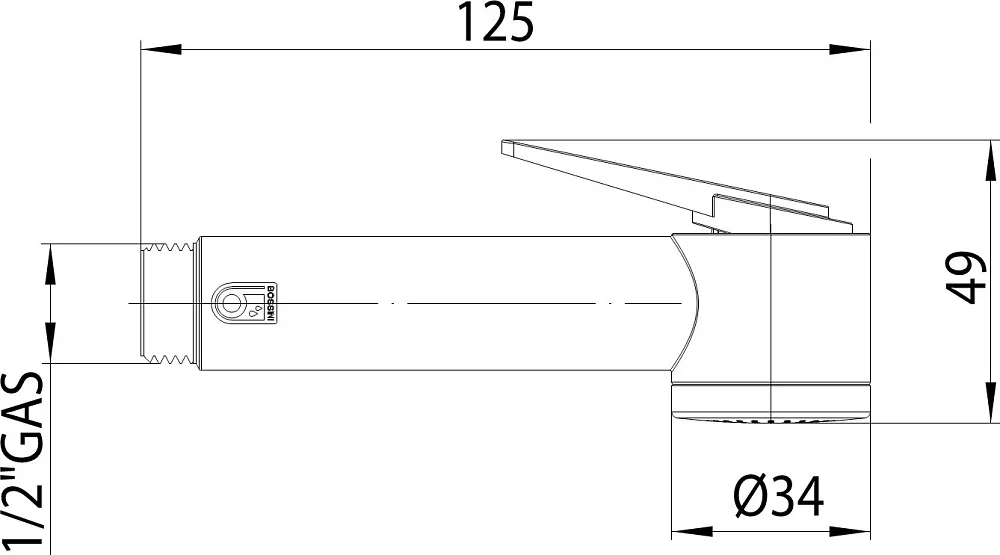 Гигиенический душ Bossini Paloma Flat B00462 хром Sancos — официальный сайт