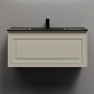 Тумба с раковиной Sancos Very 90 beige soft, раковина CN7002MB