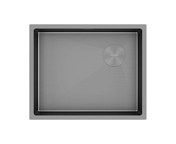 Мойка кухонная Paulmark Next-Skew PM885444-GM-M, матовая вороненая сталь