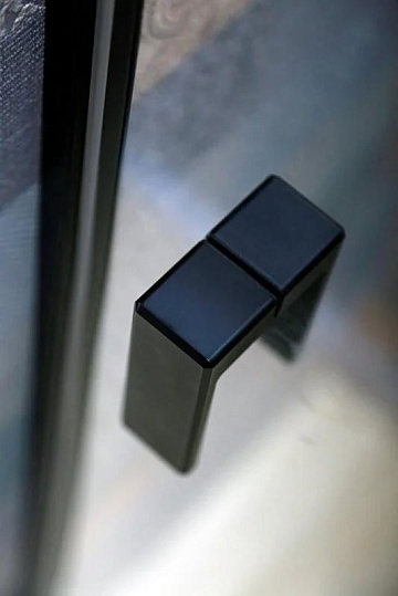 Душевая дверь в нишу Cezares Urban B 12 100 C Nero профиль черный, стекло прозрачное