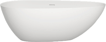 Ванна из искусственного камня Salini Paola In S-Sense 160x75 см, отдельностоящая, белая, овальная, с