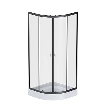 Душевой уголок AM.PM X-Joy Twin Slide W88G-205-080BT64 80x80, профиль черный