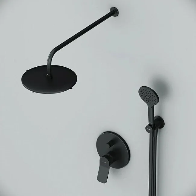 Душевой комплект AM.PM X-Joy FB85A1RH22, С ВНУТРЕННЕЙ ЧАСТЬЮ, для душа, чёрный Sancos — Оригинал