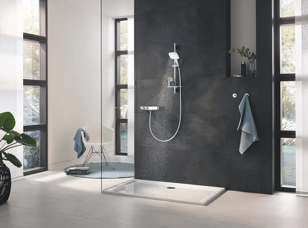 Душевая лейка Grohe Rainshower SmartActive 26551LS0 белая луна Sancos — официальный сайт